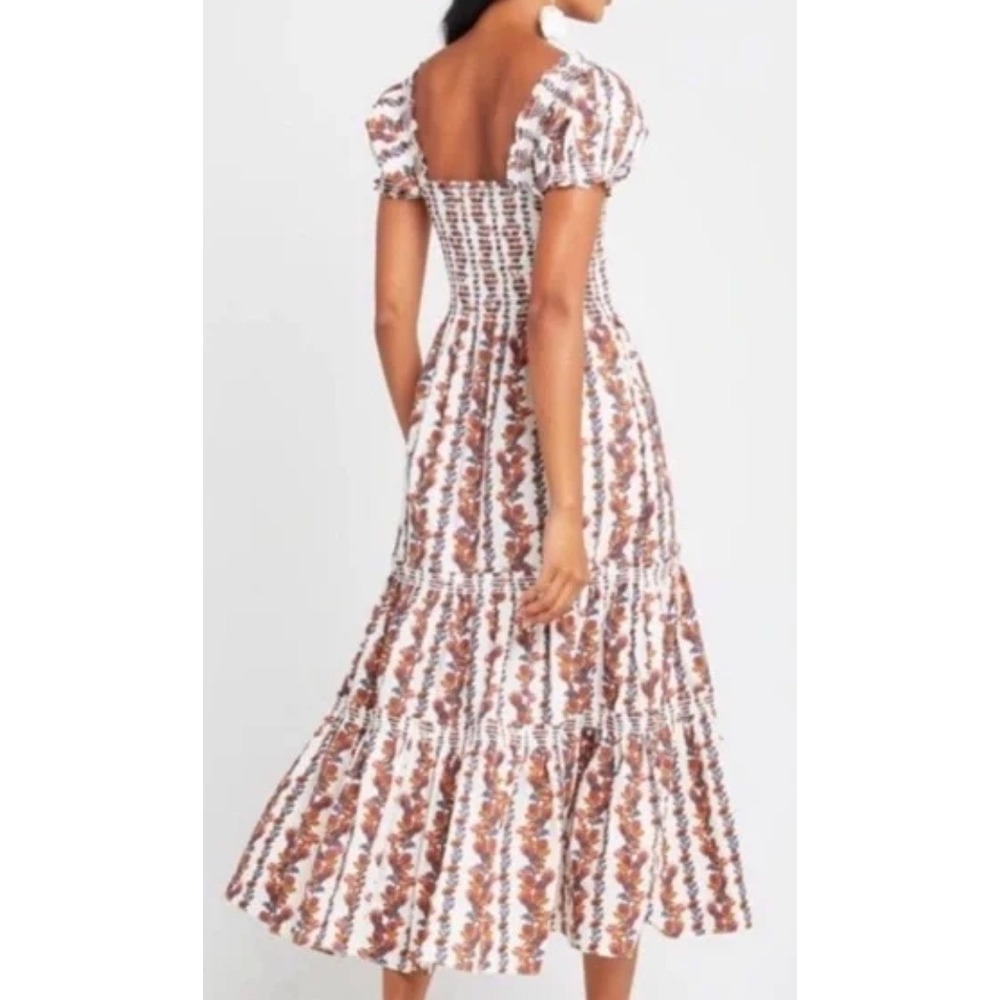 O.P.T. Daphne Floral Smocked Midi Dress by Anthropologie SZ: XS - Picture 2 of 12
